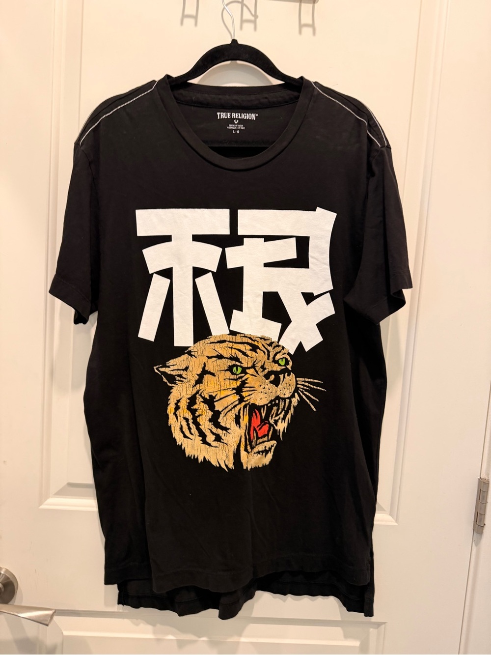 True Religion Japanese Tiger
Graphic T-Shirt Size L Black